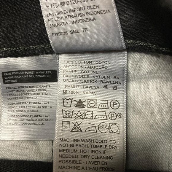 Levi's 505 Regular Fit Straight Leg Black Jeans Size 31x34 - Picture 8 of 8